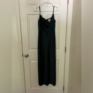 BHLDN Emerald Cowneck Slip Dress
